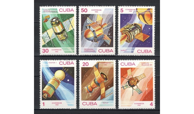 CUBA 1983 - COSMOS - SERIE DE 6 TIMBRE - NESTAMPILATA - MNH / cosmos183